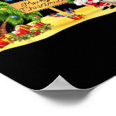 Weihnachtspalme Tropische Xmas Kokosbeleuchtung P Poster (Ecke)