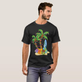 Weihnachtspalme Tropische Xmas Kokospalme T-Shirt (Vorne ganz)