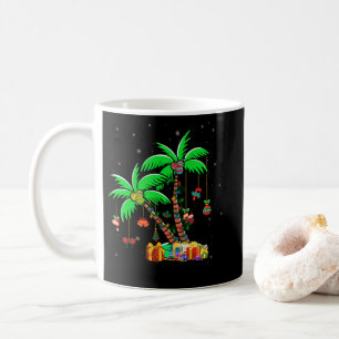 Weihnachtspalme tropische Xmas Kokospalmen Lichter Kaffeetasse
