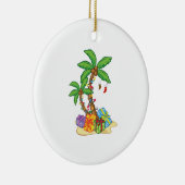 Weihnachtspalme tropische Xmas Kokospalmen Lichter Keramik Ornament (Rechts)