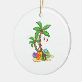 Weihnachtspalme tropische Xmas Kokospalmen Lichter Keramik Ornament (Links)