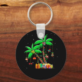 Weihnachtspalme tropische Xmas Kokospalmen Lichter Schlüsselanhänger (Vorderseite)