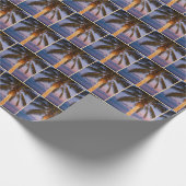 Weihnachtspalmen Geschenkpapier (Ecke)