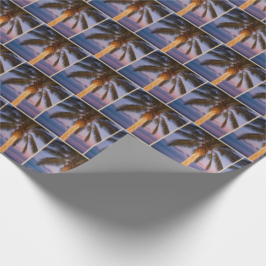 Weihnachtspalmen Geschenkpapier (Ecke)