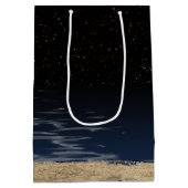 Weihnachtspalmen im Mondschein Mittlere Geschenktüte (Rückseite)