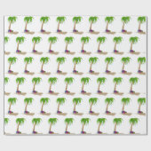 Weihnachtspalmen in Sand Geschenkpapier (Flach)