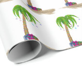 Weihnachtspalmen in Sand Geschenkpapier (Rolleneckpunkt)