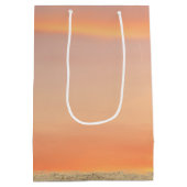 Weihnachtspalmen in Sand Mittlere Geschenktüte (Rückseite)