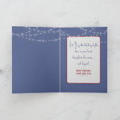 Weihnachtspalmen mit Lichtern Feiertagskarte (Innenseite)