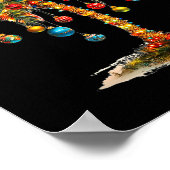 Weihnachtspalmenbaum Frauen Lustiger Hawaiianische Poster (Ecke)