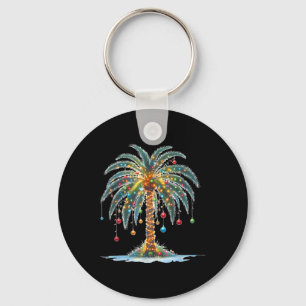 Weihnachtspalmenbaum Licht Hawaiianisch Tropisch X Schlüsselanhänger