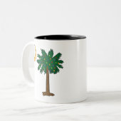 WeihnachtsPalmetto Zweifarbige Tasse (Vorderseite Links)