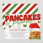 Weihnachtspancakes und Pajamas Party Einladung (Vorne/Hinten)