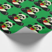 Weihnachtspanda Geschenkpapier (Ecke)