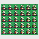 Weihnachtspanda Geschenkpapier (Flach)