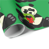 Weihnachtspanda Geschenkpapier (Rolleneckpunkt)