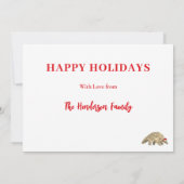 Weihnachtspangolin Custom Feiertagskarte (Rückseite)