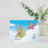 Weihnachtspanik Feiertagspostkarte (Stehend Vorderseite)