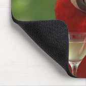 Weihnachtspapagei mit Cocktail Mousepad (Ecke)