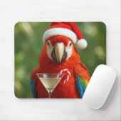 Weihnachtspapagei mit Cocktail Mousepad (Mit Mouse)