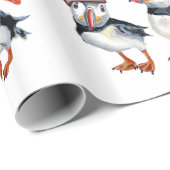 WeihnachtsPapageientaucher Geschenkpapier (Rolleneckpunkt)
