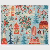 Weihnachtspapier aus den 40er Jahren Geschenkpapier (Flach)