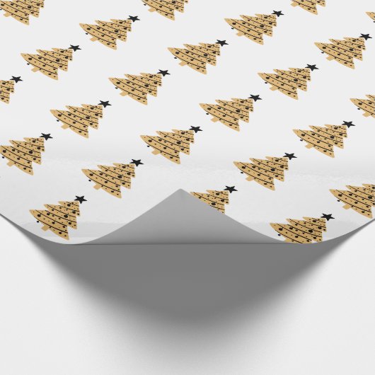 Weihnachtspapier - Bäume Geschenkpapier (Ecke)