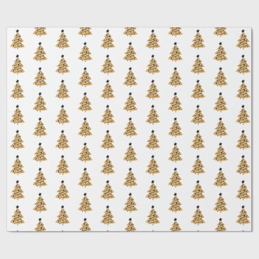 Weihnachtspapier - Bäume Geschenkpapier (Flach)