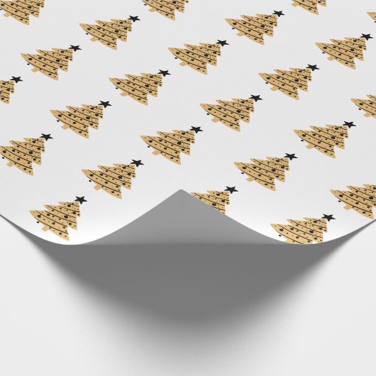 Weihnachtspapier - Bäume Geschenkpapier (Ecke)