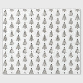 Weihnachtspapier - Bäume Geschenkpapier (Flach)