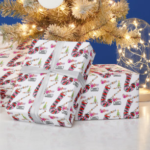 Weihnachtspapier Candy Canes Cat's Meow Geschenkpapier