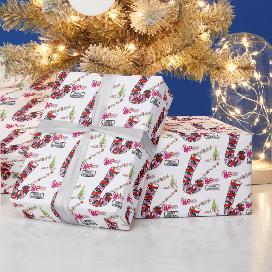 Weihnachtspapier Candy Canes Cat's Meow Geschenkpapier (Feiertage)