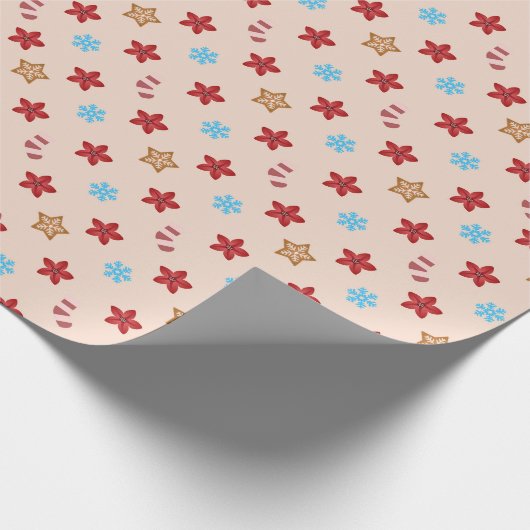 Weihnachtspapier - Cremefarbe Geschenkpapier (Ecke)