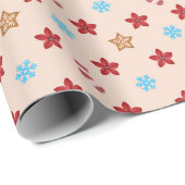 Weihnachtspapier - Cremefarbe Geschenkpapier (Rolleneckpunkt)