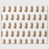 Weihnachtspapier der goldenen Doodle Geschenkpapier (Flach)