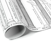 Weihnachtspapier der klassischen Architektur Geschenkpapier (Rolleneckpunkt)