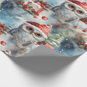 Weihnachtspapier der Schneeeule Geschenkpapier (Ecke)
