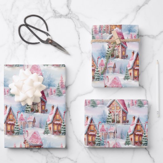 Weihnachtspapier-Design Geschenkpapier Set (Vorderseite)