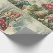 Weihnachtspapier-Elf Geschenkpapier (Ecke)