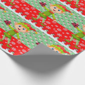Weihnachtspapier-Elf Geschenkpapier (Ecke)