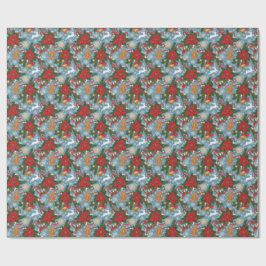 Weihnachtspapier Festive Holiday Eleganz  Geschenkpapier