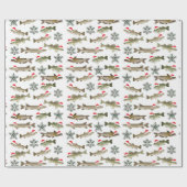 Weihnachtspapier, Fisch, Fischer Geschenkpapier (Flach)