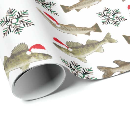 Weihnachtspapier, Fisch, Fischer Geschenkpapier (Rolleneckpunkt)