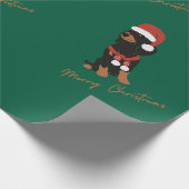 Weihnachtspapier für Dackeln Geschenkpapier (Ecke)