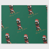 Weihnachtspapier für Dackeln Geschenkpapier (Flach)