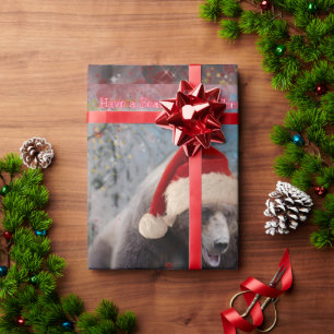 Weihnachtspapier für den Brown-Bären Geschenkpapier