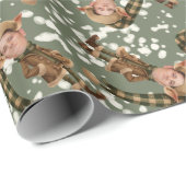 Weihnachtspapier für Elf-Wrapping-Foto nach Maß Geschenkpapier (Rolleneckpunkt)