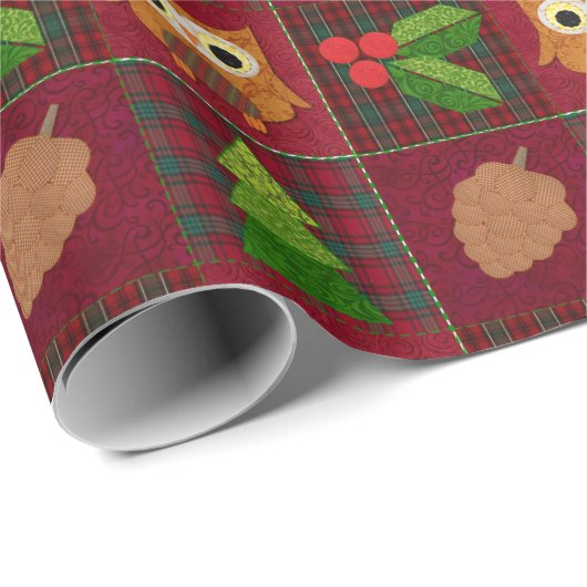 Weihnachtspapier für Holz Geschenkpapier (Rolleneckpunkt)