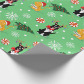 Weihnachtspapier für Hunde und Katzen Geschenkpapier (Ecke)
