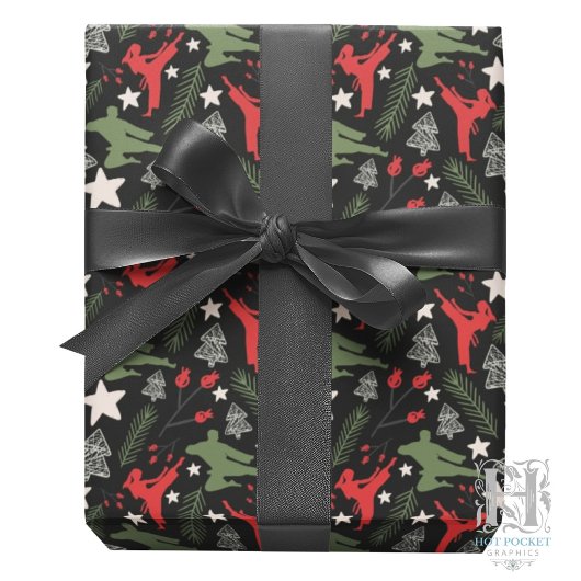 Weihnachtspapier für Kampfkunst Geschenkpapier